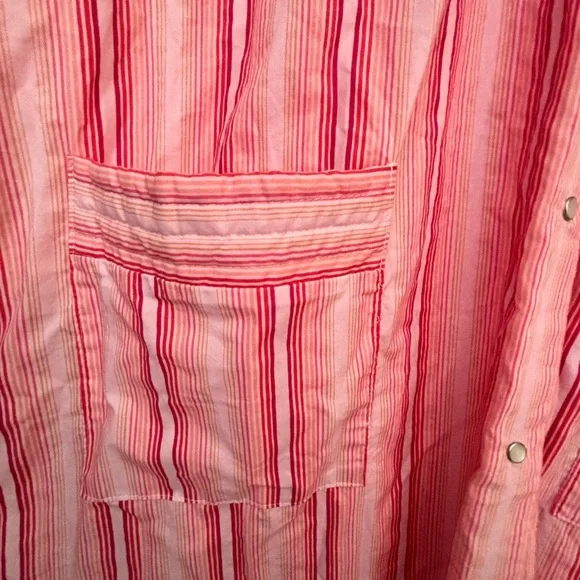 VTG PINK, Victoria Secret Sleepwear, Grandma Core, Pink Stripped Robe, Size L - Picture 5 of 5